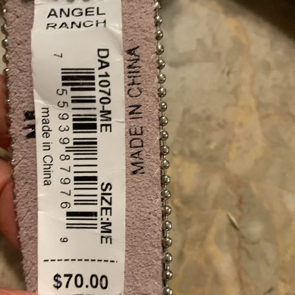 Angel Ranch Women Silver and Black Embellished Belt, M - Picture 2 of 9